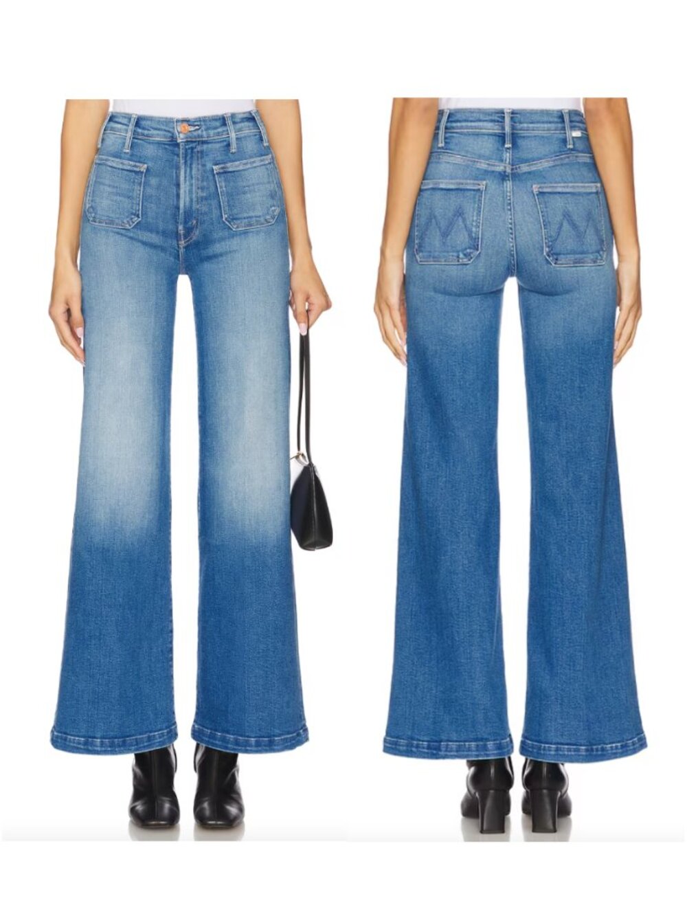MOTHER Lil Hustler Roller Patch Pocket Sneak Jean Size 30 NWT